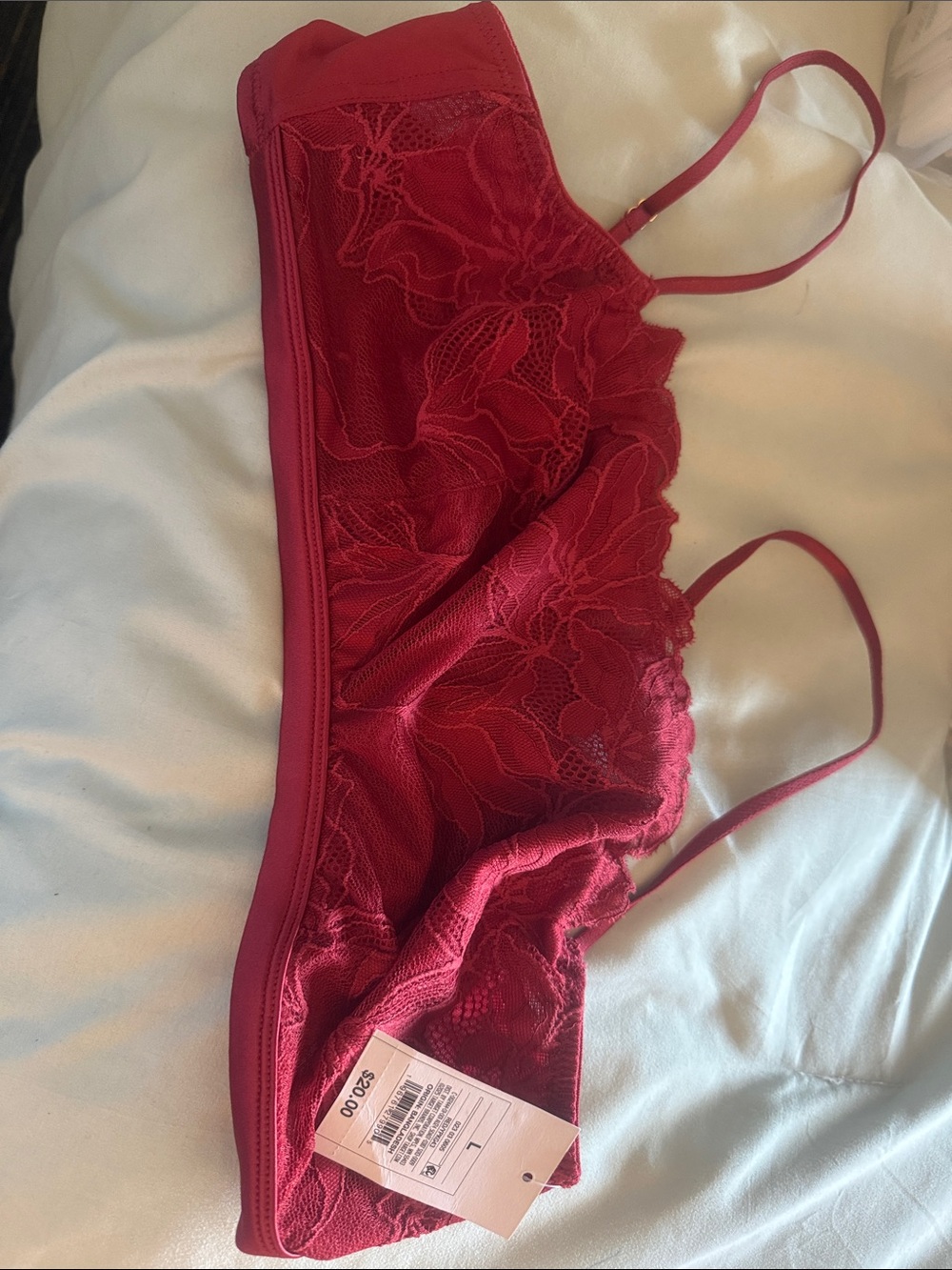 Auden Red Floral Lace Bralette